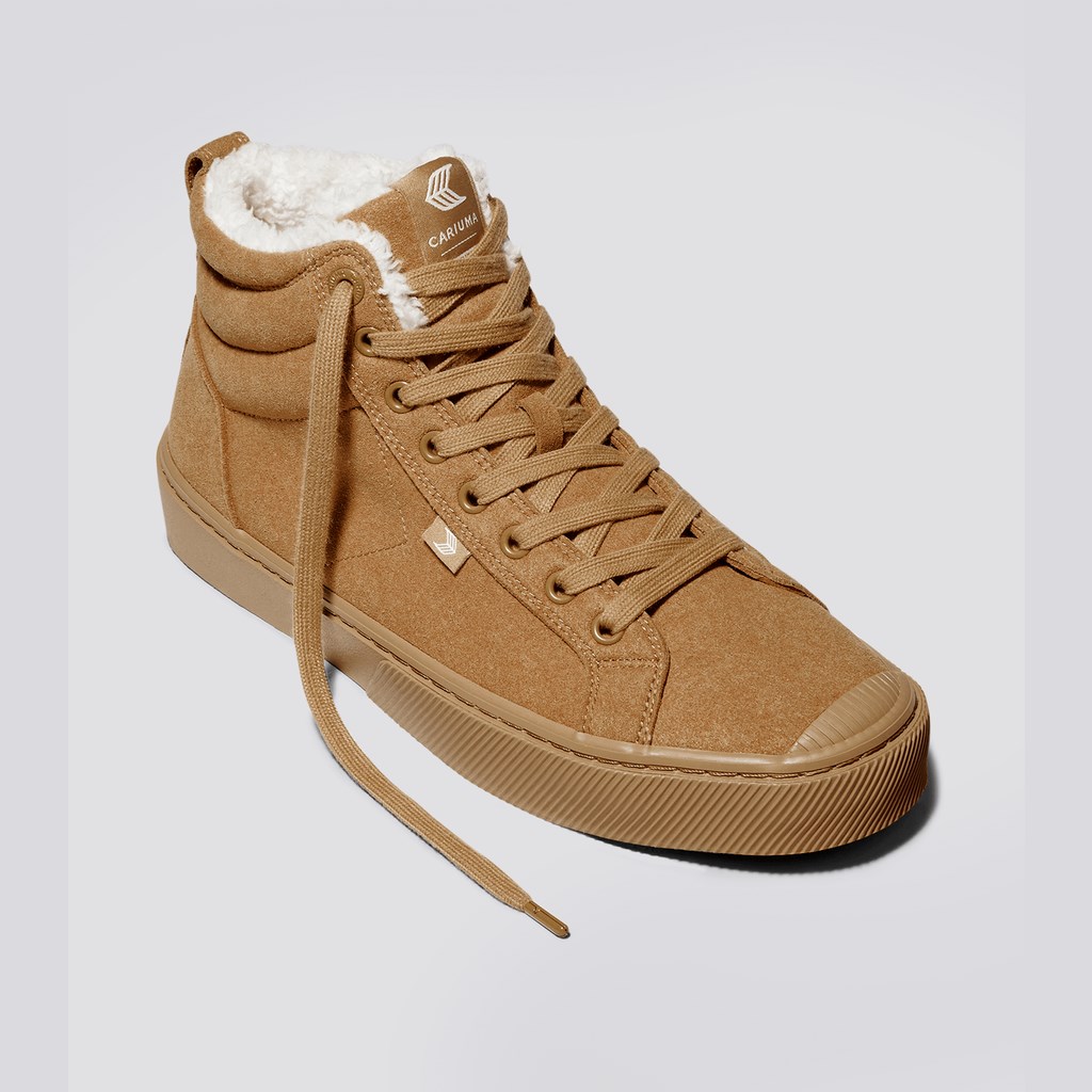 OCA HIGH Cariuma High Top Daim Vegan All Camel Homme | IMD-0104330